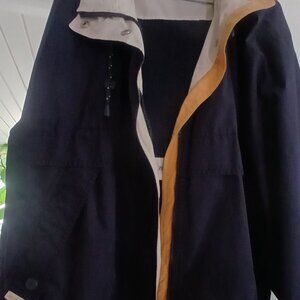London Fog Hooded Navy Jacket Size M